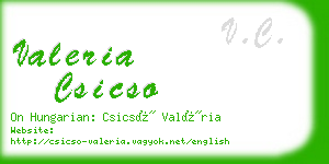 valeria csicso business card